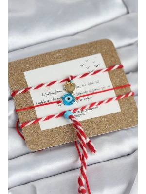 MuI MuI Marteniçka Bileklik 3lü Sallantılı Kalp ve Nazarlı Model