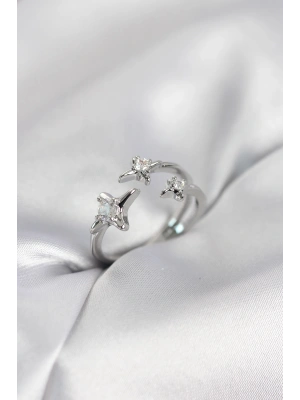 MuI MuI Minimalistischer Damenring aus Silber mit Nordstern-Design