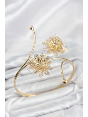 MuI MuI Pazu Bileklik Gold Renk Pirinç Lotus Model