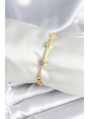 MuI MuI Pirinç Gold Renk Halley Yıldız Model Kadın Bileklik