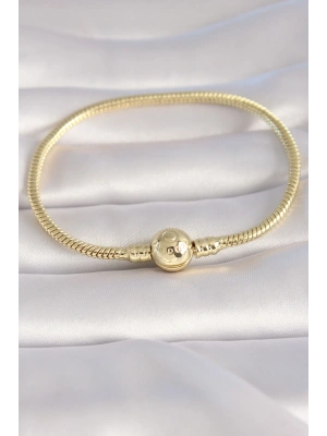 MuI MuI Pirinç Gold Renk İşleme Detay Charm Model Kadın Bileklik