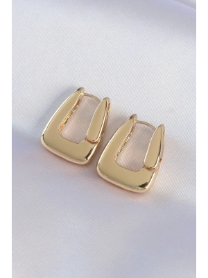 MuI MuI Pirinç Gold Renk Kalın Küpe