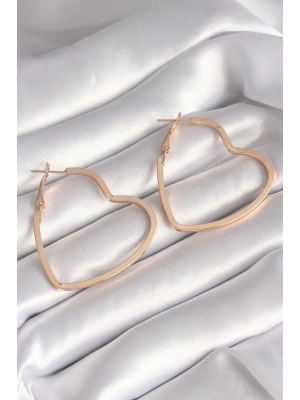 MuI MuI Pirinç Gold Renk Kalp Model Kadın Küpe