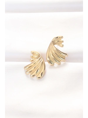 MuI MuI Pirinç Gold Renk Küpe