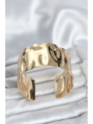 MuI MuI Pirinç Gold Renk Levha Model Kadın Bileklik