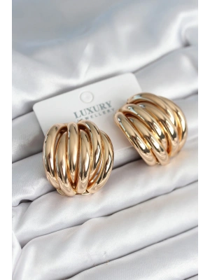 MuI MuI Pirinç Gold Renk Vintage Kadın Küpe