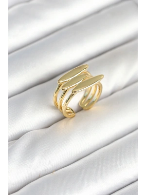 MuI MuI Pirinç Gold Renk Vİntage Model Kadın Yüzük