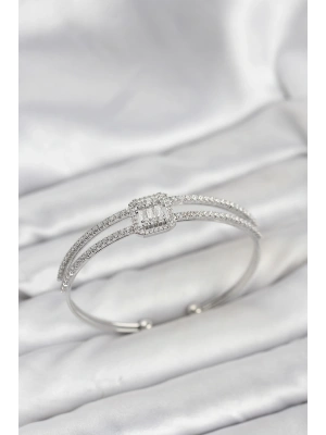 MuI MuI Pirinç Gümüş Renk Baget Model Kadın Bileklik