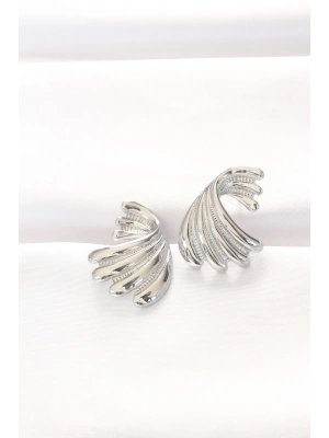 MuI MuI Pirinç Gümüş Renk Küpe