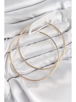 MuI MuI Pirinç Halka Model Gold Renk Kadın Küpe