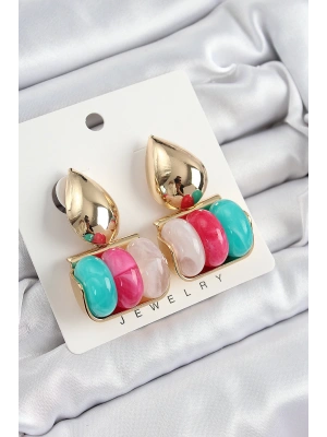 MuI MuI Pirinç Karışık Renk Vintage Model Kadın Küpe