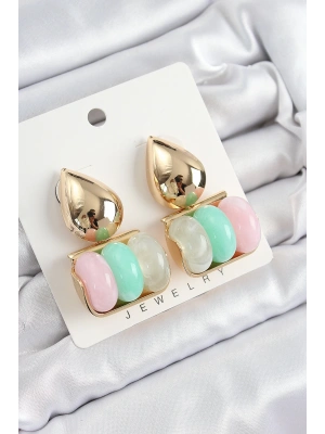 MuI MuI Pirinç Karışık Renk Vintage Model Kadın Küpe