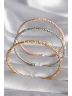 MuI MuI Pirinç Mix Renk Hasır Model Zirkon Taş Detay Kadın Bileklik Seti