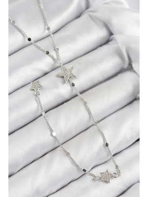 MuI MuI Pirinç Zirkon Taşlı Yıldız Model Gold Renk Y Kolye