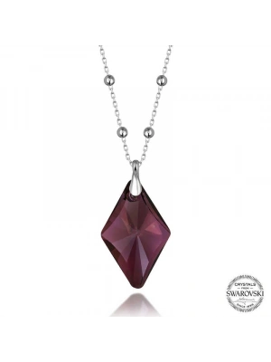 MuI MuI Swarovski Crystal Taşlı Ametist Top Zincir Gümüş Kadın Kolye