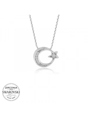 MuI MuI Swarovski Taşlı Gümüş Ayyıldız Bayan Kolye