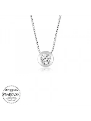 MuI MuI Swarovski Taşlı Gümüş Çember Tektaş Bayan Kolye