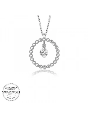 MuI MuI Swarovski Taşlı Gümüş Çember Tektaş Bayan Kolye