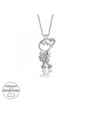 MuI MuI Swarovski Taşlı Gümüş Çocuk Bayan Kolye