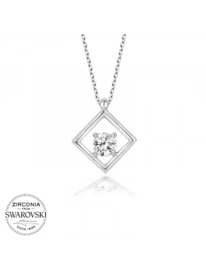MuI MuI Swarovski Taşlı Gümüş Dörtgen Bayan Kolye