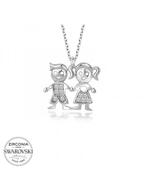 MuI MuI Swarovski Taşlı Gümüş Erkek Kız Çocuk Bayan Kolye