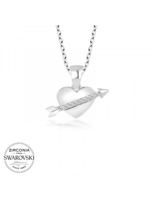 MuI MuI Swarovski Taşlı Gümüş Kalp Bayan Kolye