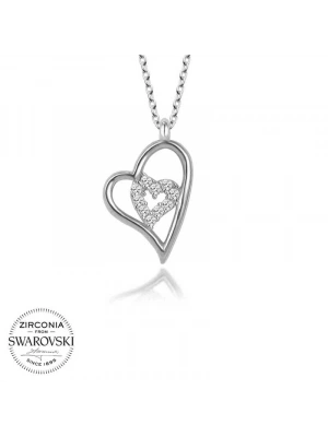 MuI MuI Swarovski Taşlı Gümüş Kalp Bayan Kolye