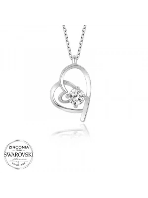 MuI MuI Swarovski Taşlı Gümüş Kalp Bayan Kolye
