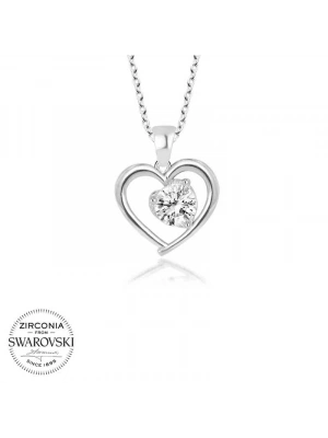 MuI MuI Swarovski Taşlı Gümüş Kalp Bayan Kolye