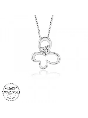 MuI MuI Swarovski Taşlı Gümüş Kelebek Bayan Kolye