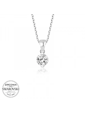 MuI MuI Swarovski Taşlı Gümüş Tektaş Bayan Kolye