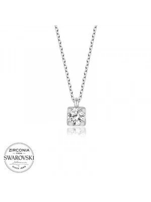 MuI MuI Swarovski Taşlı Gümüş Tektaş Bayan Kolye