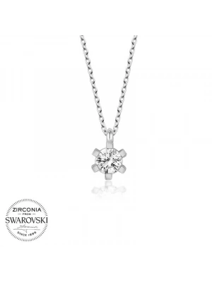 MuI MuI Swarovski Taşlı Gümüş Tektaş Bayan Kolye