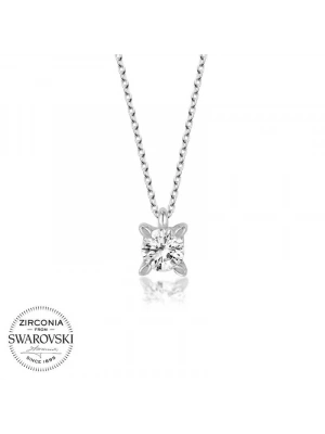 MuI MuI Swarovski Taşlı Gümüş Tektaş Bayan Kolye