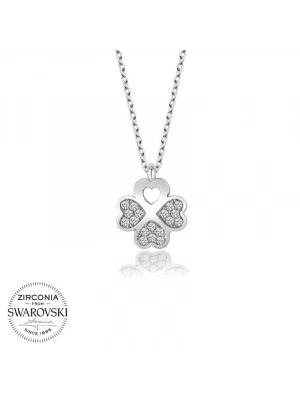 MuI MuI Swarovski Taşlı Gümüş Yonca Bayan Kolye