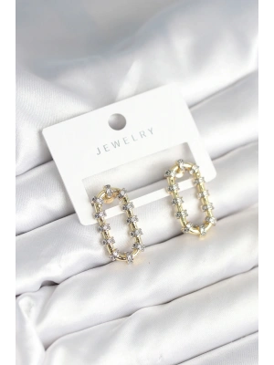 MuI MuI Vintage Model Halka Zirkon Taşlı Kadın Küpe