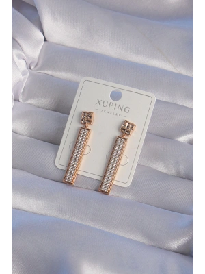 MuI MuI XUPİNG Rose Renk Zirkon Taşlı Su Yolu Küpe