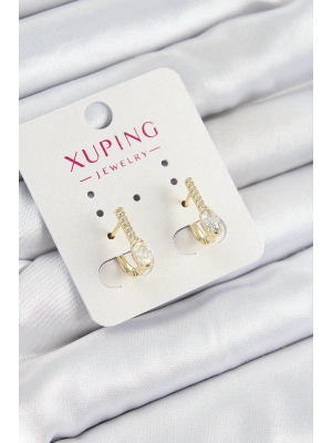 MuI MuI Xuping Zirkon Taşlı I Model Gold Renk Kadın Küpe