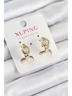 MuI MuI Xuping Zirkon Taşlı Kalp Model Gold Renk Kadın Küpe