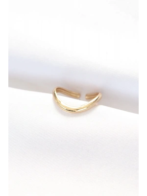 MuI MuI Yassı Gold Renk Ayarlanabilir Yüzük