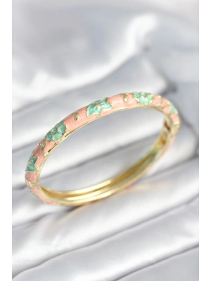 MuI MuI Yeşil Renk Detaylı Mineli Kelepçe