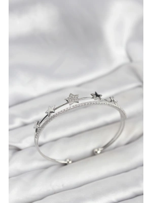 MuI MuI Yıldız Model Gümüş Renk Pirinç Kadın Bileklik