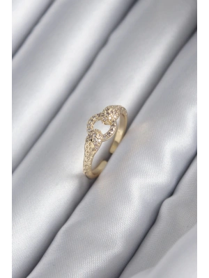 MuI MuI Pirinç Gold Renk Zirkon Taşlı Yılan Model Kadın Yüzük