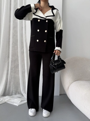 Simli Triko Takım 1552 - Siyah