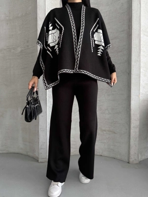 Üçlü Panço Triko Takım 1560 - Siyah