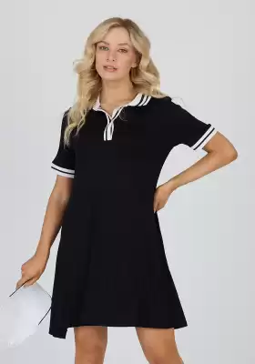Polo Yaka Siyah Elbise – Sportif Konfor, Şık Duruş