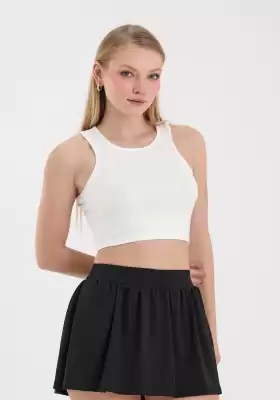 Kadın Beyaz Spor Crop Top BLZ-00188