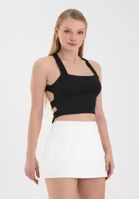 Kadın Siyah Sırt Detaylı Crop Top BLZ-00099