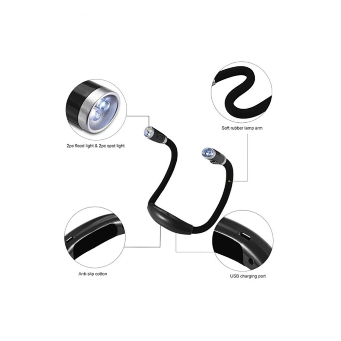 - Led Kitap Okuma Işığı Boyun Askılı Okuma Lambası