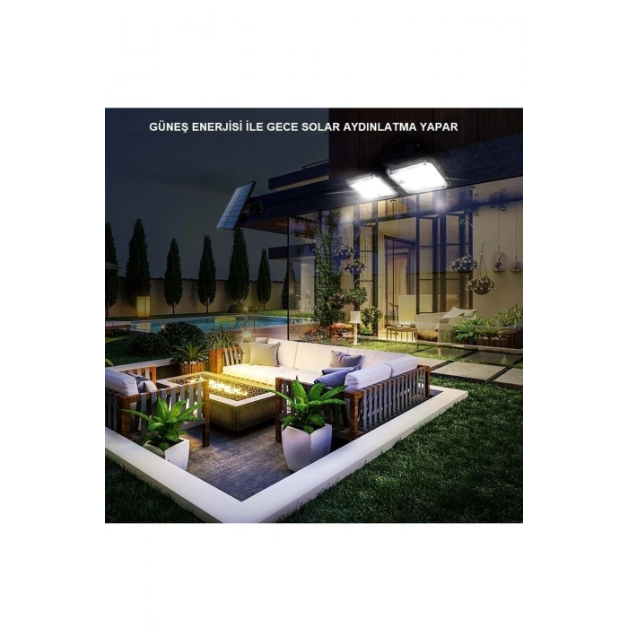 Güneş Enerjili Solar Lamba 20w 120 Bahçe Sokak Lamba